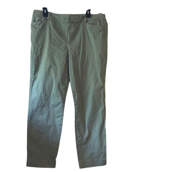 Old Navy Womens Khaki Pants Size 16 Standard Regular Cotton Stretch - Picture 1 of 9